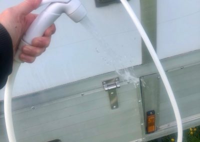 Baloo the Off Grid Campervan - outside shower