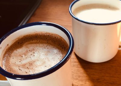 Start the day with freshly-brewed coffee